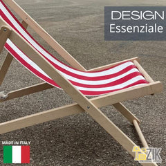 ZIK Ensemble de 2 chaises longues de jardin d'extérieur, chaise longue de plage pliante, chaise longue en bois réglable - 52x101x91